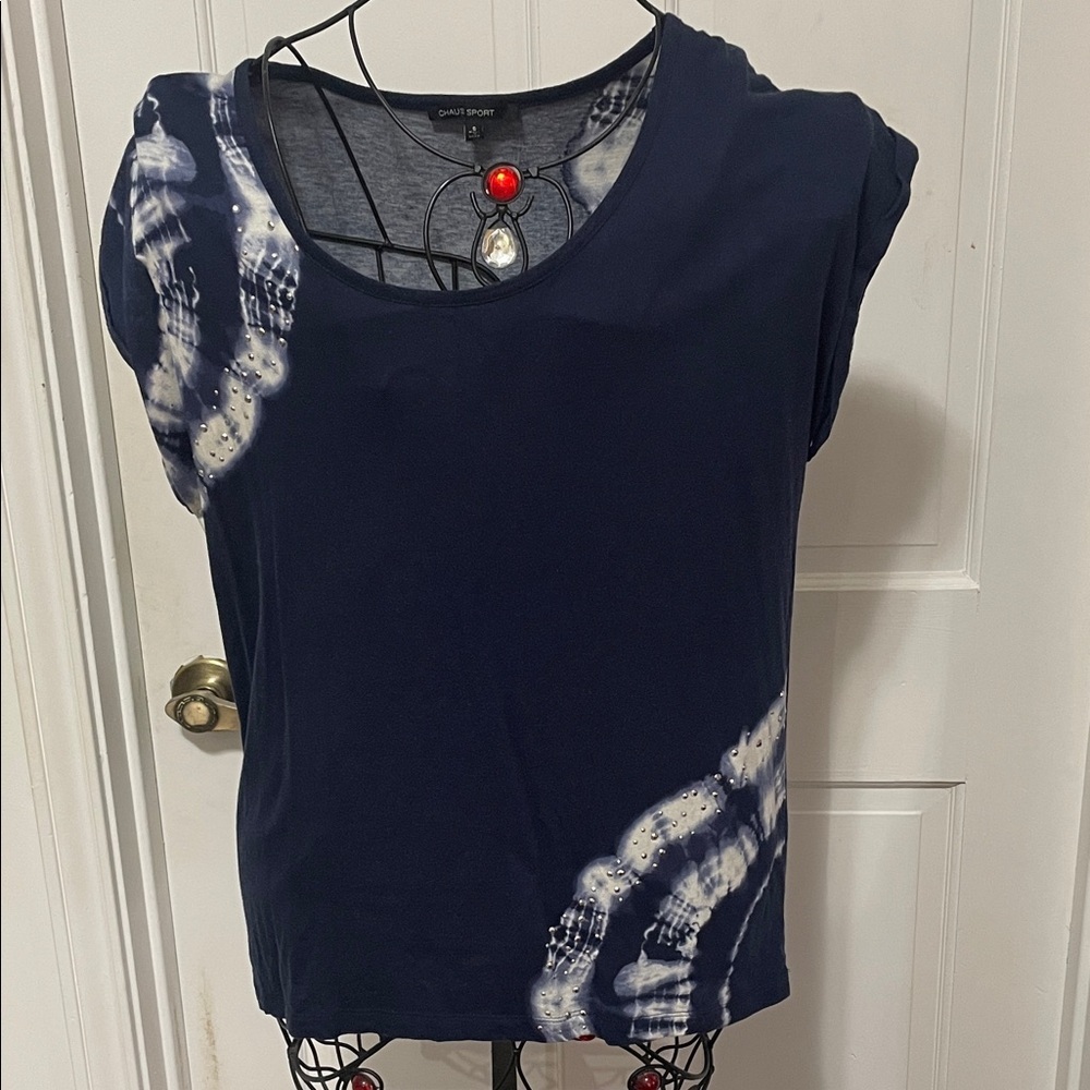 🤩🤩🤩3 for 12$🤩🤩🤩Chaus Women's Navy Tie-Dye Top-S
